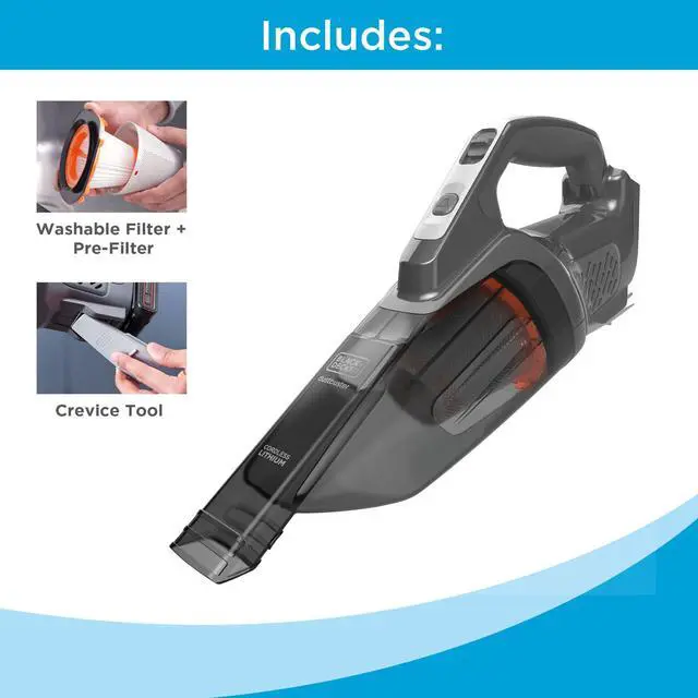 Alt view image 7 of 7 - 20V MAX POWERCONNECT Handheld Vacuum, Cordless, Battery Not Included, Bare Tool Only (BCHV001B)