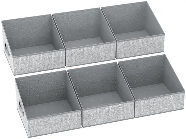 Main image of Closet Storage Bins - Fabric Storage Baskets for Shelves, Collapsible Closet Organizers and Storage with Handles, Trapezoid Shelf Organization Storage Cubes for Purse, Toys, Books, Towel, Socks