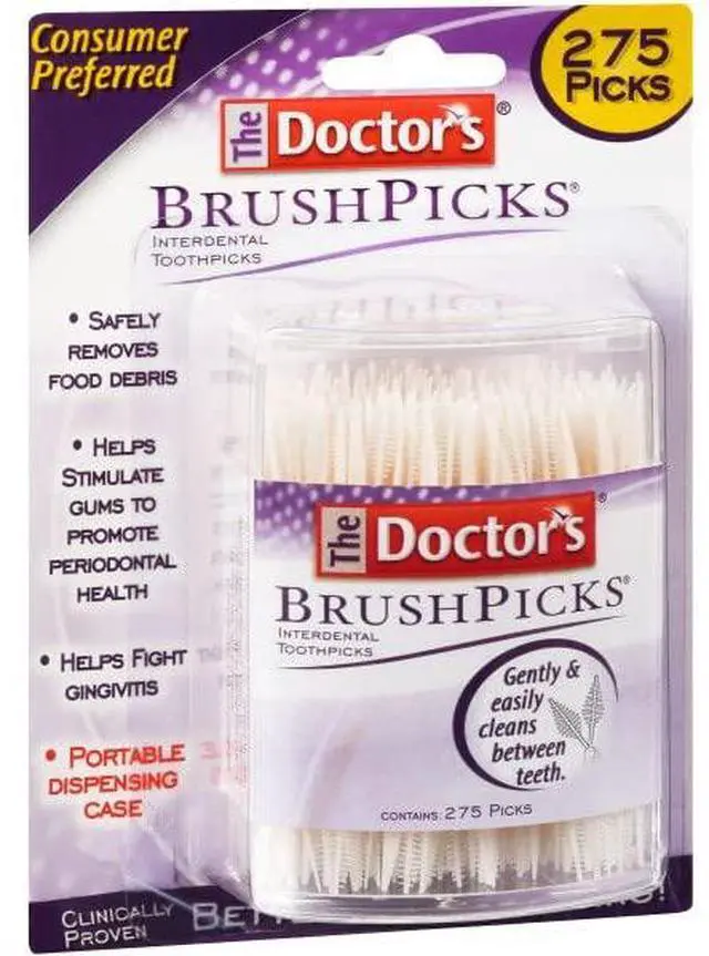 Alt view image 5 of 6 - The Doctor's BrushPicks Toothpicks, 275 Picks Per Pack (2 Packs)