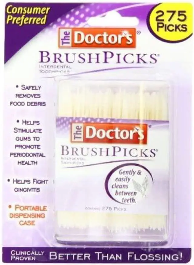 Alt view image 2 of 6 - The Doctor's BrushPicks Toothpicks, 275 Picks Per Pack (2 Packs)