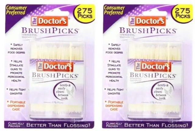 Main image of The Doctor's BrushPicks Toothpicks, 275 Picks Per Pack (2 Packs)