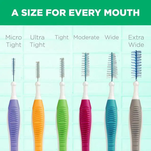 Alt view image 5 of 7 - Proxabrush Go-Betweens Ultra Tight Interdental Brushes, 15 Count | Triangular soft bristles, Nylon-coated wire safe for braces & implants, Reusable with breathable travel cap, 10 days of use