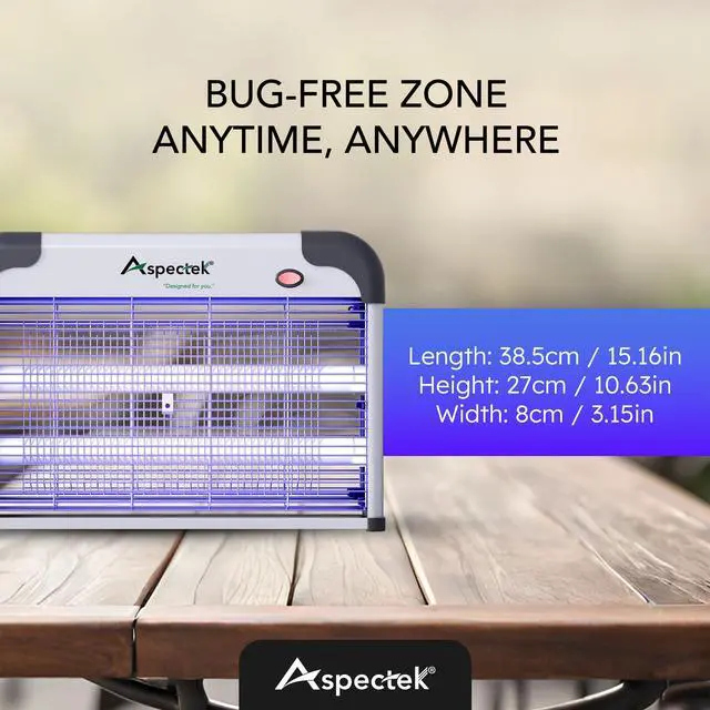 Alt view image 7 of 7 - 20W Electric Bug Zapper for Indoor Use. Effective Against Mosquitoes and Flies. 2 Extra Replacement Bulbs Included. Lightweight Design, 2800V Powerful Grid, Easy Cleaning, Washable Tray.