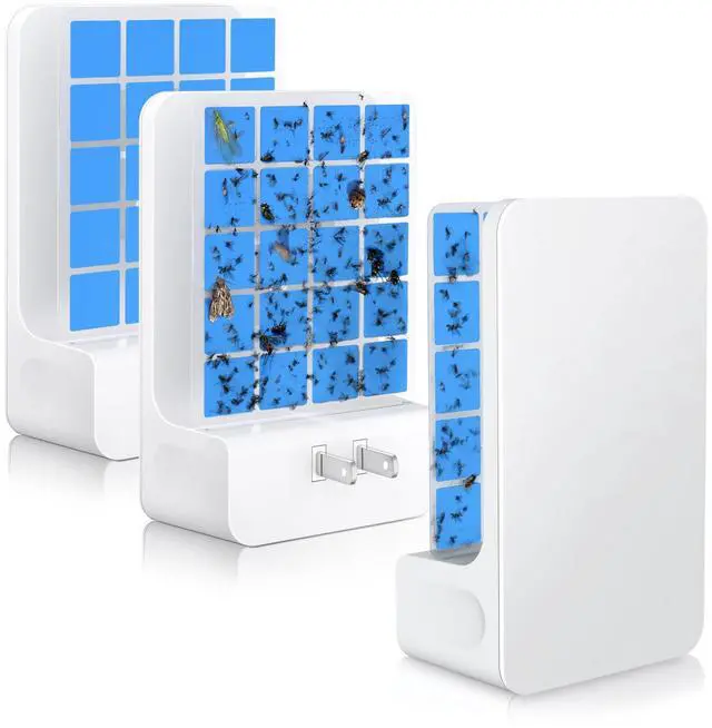 Main image of Advanced Double-Sided Indoor Fly Trap for Home, Plug-in Ultra 5-Way UV Light Bug Catcher, Fly & Gnat Killer for House Flies, Gnats, Mosquitoes, Moths, Fruit Fly Traps for Indoors, 2 Traps 8 Refills