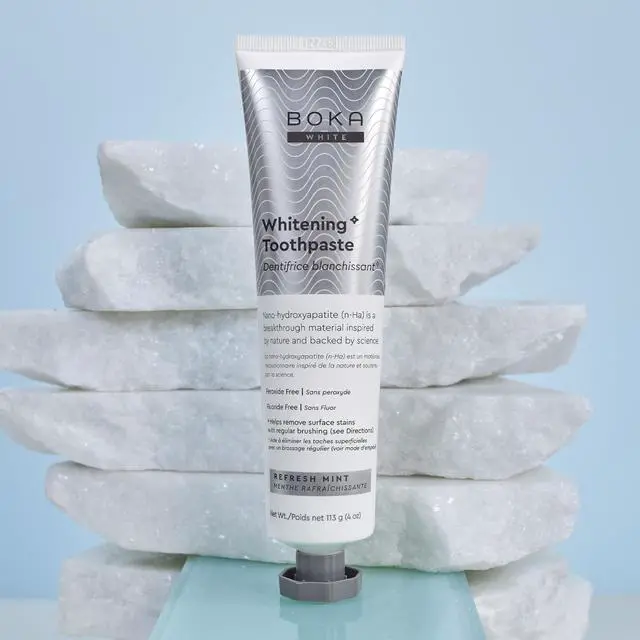 Alt view image 5 of 6 - Boka Fluoride Free Toothpaste, Nano Hydroxyapatite Toothpaste, Appropriate for Sensitive Teeth, for Adult, Kids Oral Care - Whitening* Refresh Mint, 4 Fl Oz 1Pk