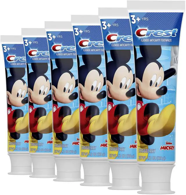 Main image of Kid's Cavity Protection Toothpaste Featuring Disney Junior Mickey Mouse, Strawberry, Ages 3 plus, 4.2 Ounce (Pack of 6)