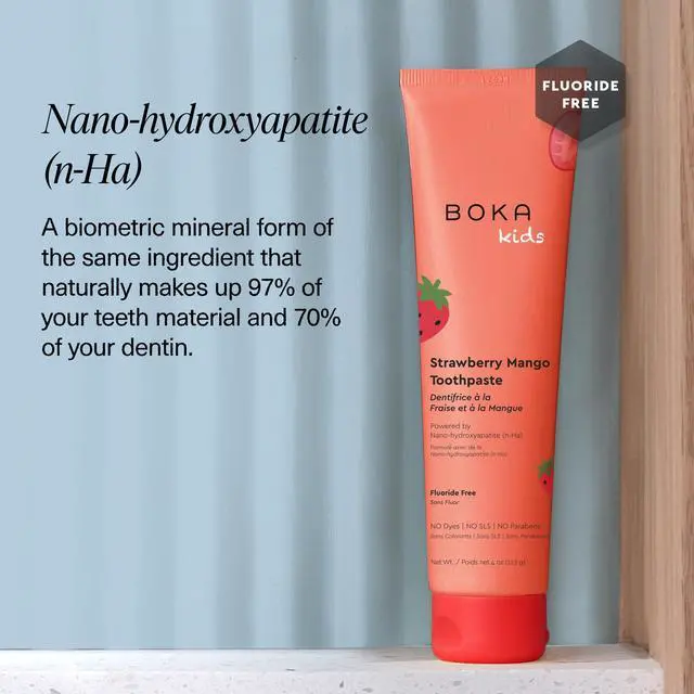 Alt view image 4 of 7 - Fluoride Free Toothpaste Nano Hydroxyapatite Toothpaste - Strawberry Mango Flavor, 4 oz 1Pk