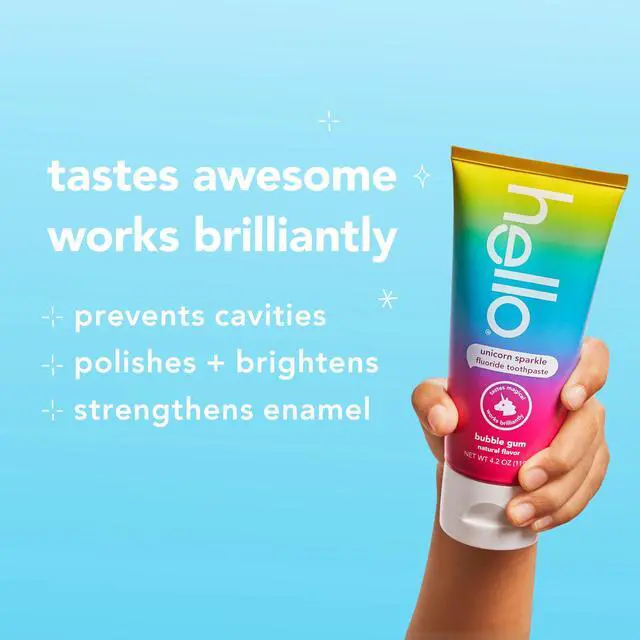 Alt view image 3 of 7 - Kids Fluoride Toothpaste Variety Pack, Includes a Strawberry Toothpaste, Unicorn Bubble Gum Toothpaste, and Blue Raspberry Toothpaste, Safe for Ages 2 and Up, 3 Pack, 4.2 Oz Each