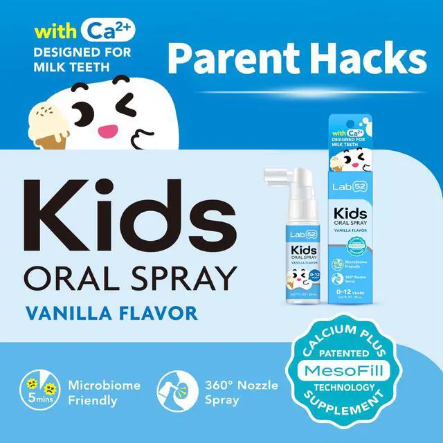 Alt view image 2 of 6 - Kids Oral Spray, Toddler Toothpaste Helper for Daily Oral Care and Fresh Breath, Children Approved with Fluoride Free for Newborn to Preschoolers, Xylitol Vanilla Flavor