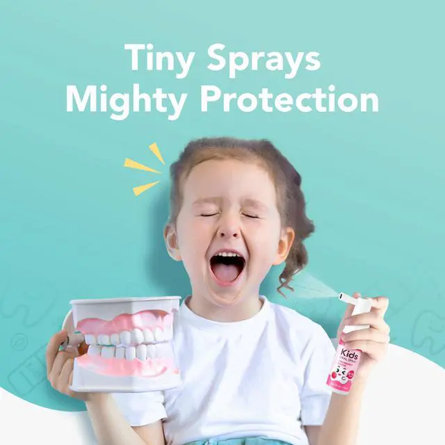 Alt view image 3 of 6 - Kids Oral Spray, Toddler Toothpaste Helper for Daily Oral Care and Fresh Breath, Children Approved with Fluoride Free for Newborn to Preschoolers, Xylitol Vanilla Flavor