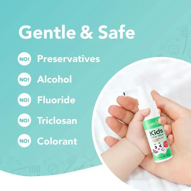 Alt view image 5 of 6 - Kids Oral Spray, Toddler Toothpaste Helper for Daily Oral Care and Fresh Breath, Children Approved with Fluoride Free for Newborn to Preschoolers, Xylitol Vanilla Flavor