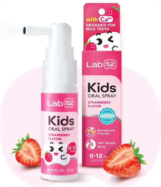 Main image of Kids Oral Spray, Toddler Toothpaste Helper for Daily Oral Care and Fresh Breath, Children Approved with Fluoride Free for Newborn to Preschoolers, Xylitol Strawberry Flavor