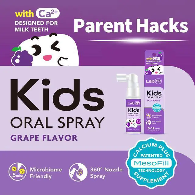 Alt view image 2 of 6 - Kids Oral Spray, Toddler Toothpaste Helper for Cavity Repair and Fresh Breath, Children Anticavity with Fluoride Free for Newborn to Preschoolers, Xylitol Grape Flavor