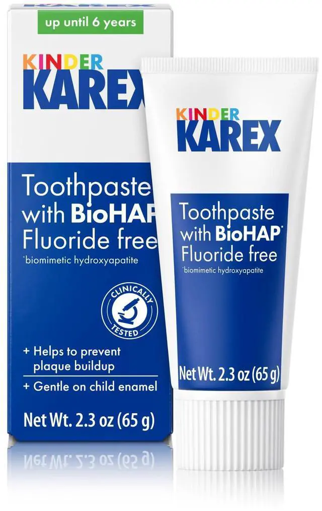 Main image of Kinder Hydroxyapatite Kids Toddler Toothpaste I Fluoride Free I Clinically Tested I 2.3 oz