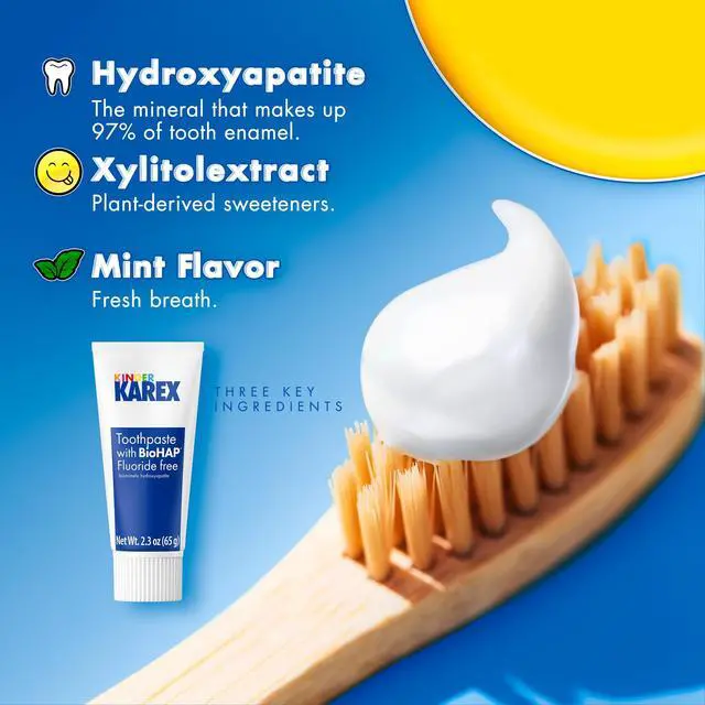 Alt view image 5 of 7 - Kinder Hydroxyapatite Kids Toddler Toothpaste I Fluoride Free I Clinically Tested I 2.3 oz