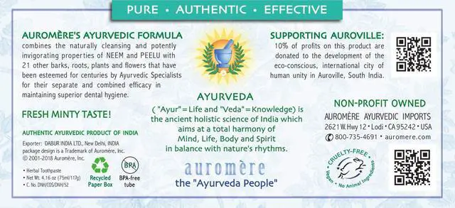 Alt view image 2 of 4 - Ayurvedic Herbal Neem & Clove Toothpaste - Fresh Mint, 2 Pack