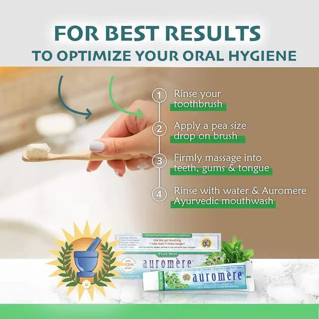 Alt view image 4 of 4 - Ayurvedic Herbal Neem & Clove Toothpaste - Fresh Mint, 2 Pack
