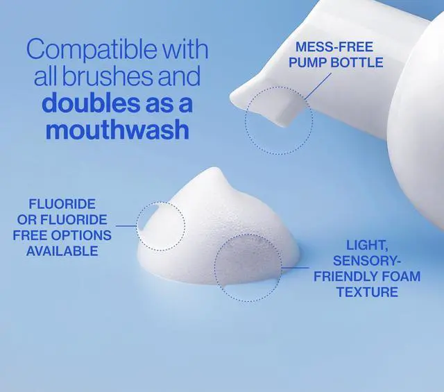 Alt view image 2 of 6 - Fluoride Foaming Toothpaste for Kids, Bubblegum Flavor, Whitening & Deep Cleaning, Travel Friendly, Anti-Cavity (Pack of 1)