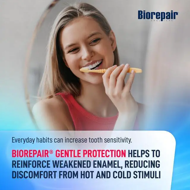 Alt view image 3 of 7 - Gentle Protection- 24% Hydroxyapatite Toothpaste for Sensitive Teeth, Daily Use, Fluoride Free Toothpaste, Helps Prevents Plaque Build-Up & Freshens Breath, Oral Care, 3.28 Oz, Made in Italy