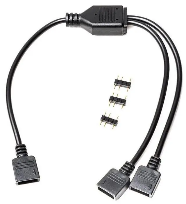 Main image of EKWB EK-Loop D-RGB 2-Way Splitter Adapter Cable ( 5V 3-Pin ARGB )