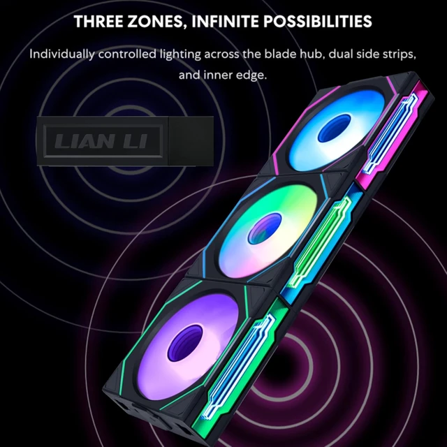 Alt view image 5 of 6 - UNI Fan SL-Infinity Wireless 120-Reverse Blade-Black-12RSLIN1W1B | 2.4 GHz Wireless Signal ARGB Fan Control, Double Infinity Mirror, Controller NOT Included & Required