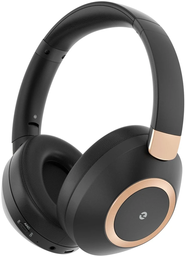 Main image of Active Noise Cancelling Headphones, 100H Bluetooth Headphones Wireless Headphone with Microphone, Over Ear Headphones Wireless with Deep Bass, Fast Charging for Travel, Work, Study-Black