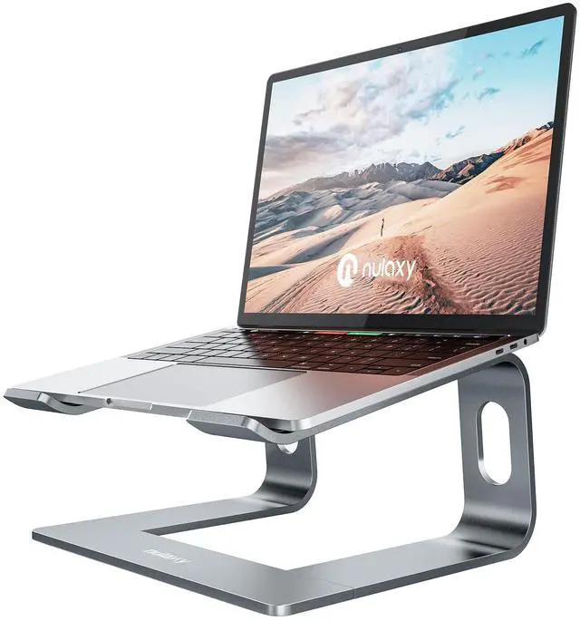 Main image of All-Aluminum Laptop Stand for Desk, Ergonomic Detachable Ventilated Cooling Computer Riser, Anti-Slip Design Notebook Holder Compatible with All 10-16" Laptops (MacBook, Dell XPS, HP, Lenovo)