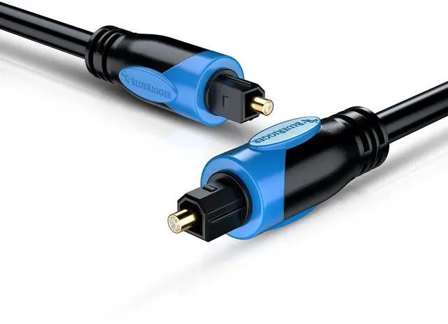 Main image of Digital Optical Audio Cable - 50FT - (Fiber Optic Cable, in-wall CL3 Rated, 24K Gold-Plated) S/PDIF Digital Audio Optical Cable for Soundbar, Home Theatre, TV, Xbox, PS4