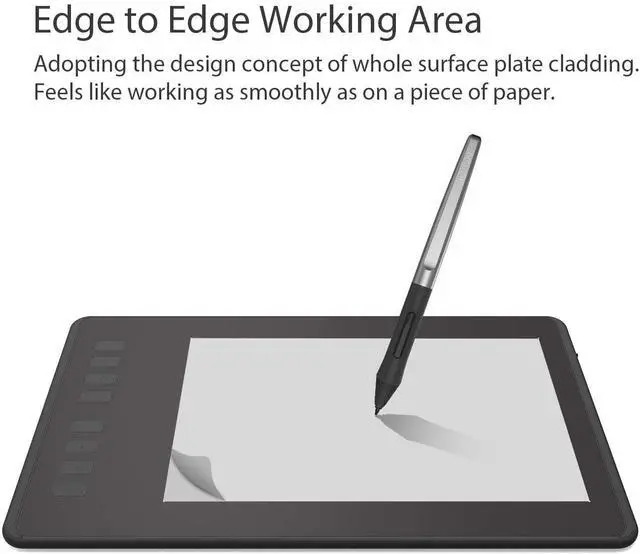 Alt view image 6 of 7 - Inspiroy H950P Drawing Tablet, 8x5 inch Digital Art Tablet with Battery-Free Stylus, 8192 Pen Pressure, Tilt, 8 Hot Keys, Graphic Tablet for Design, Writing, OSU, Work with Mac, PC, Mobile
