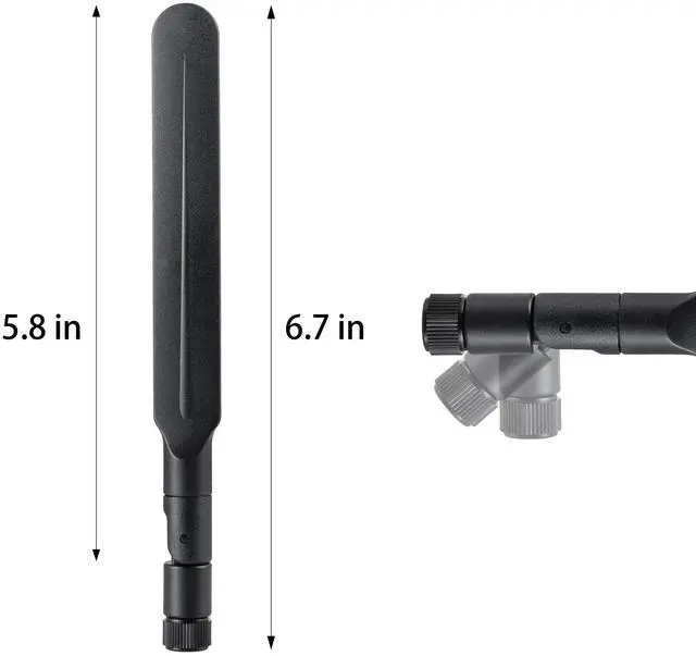 Alt view image 2 of 6 - WiFi 6 6E Tri-Band 2.4GHz/5GHz/6E Omnidirectional Antenna for PC Desktop Computer Motherboard WiFi Router, 2 Pack