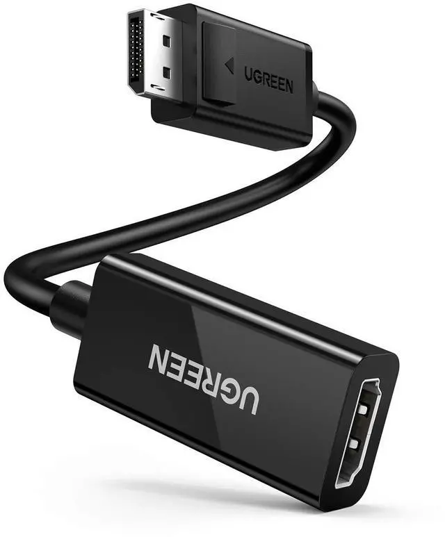 Main image of DisplayPort to HDMI Adapter 4K@60Hz DP to HDMI Male to Female Converter Video Display Cord Compatible with AMD NVIDIA Dell HP PC Laptop HDTV Monitor Projector Computer