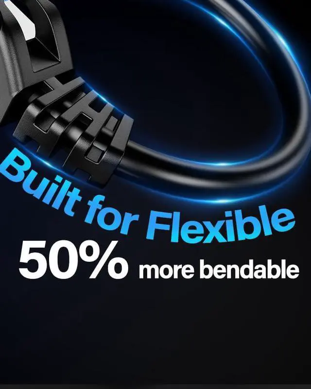 Alt view image 4 of 7 - Cat6A Ethernet Cable Shielded 10Gbps 0.5 ft (24 Pack), Slim Shielded (F/UTP) Ethernet Cable Cat 6, Flexible 28AWG Bare Copper Cat6 Cable, Space-saving Cat 6a Network Cable for Data Center, Black