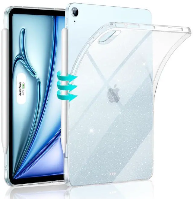 Main image of for iPad Air 11 Inch Case M4/M3/M2 (2026/2025/2024), iPad Air 5th/4th Gen(2022/2020), Slim&Light, Yellowing Resistant, Transparent Back Cover, Supports Pencil Pro/USB-C, Zero Series, Clear Shimmer