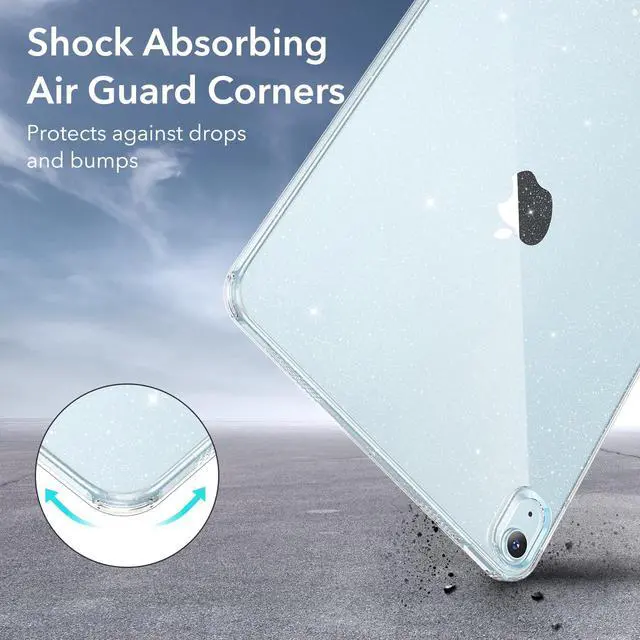 Alt view image 5 of 7 - for iPad Air 11 Inch Case M4/M3/M2 (2026/2025/2024), iPad Air 5th/4th Gen(2022/2020), Slim&Light, Yellowing Resistant, Transparent Back Cover, Supports Pencil Pro/USB-C, Zero Series, Clear Shimmer