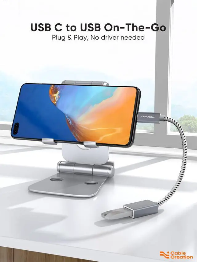 Alt view image 3 of 7 - USB to USB C Adapter 0.5FT/0.15m, USB C OTG Cable,Type C to USB A Female Connector for MacBook Pro Air, iPad mini/Pro, XPS, Galaxy S22 Ultra, iPhone 16, Surface Go