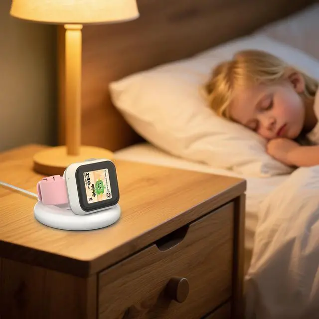 Alt view image 7 of 7 - Charging Stand Compatible with SyncUP Kids Watch 1, Portable & Foldable Magnetic Charger with 3.3 Feet Charging Cord for T-Mobile Sync UP Kids Watch 1 (White for SyncUP Watch 1)