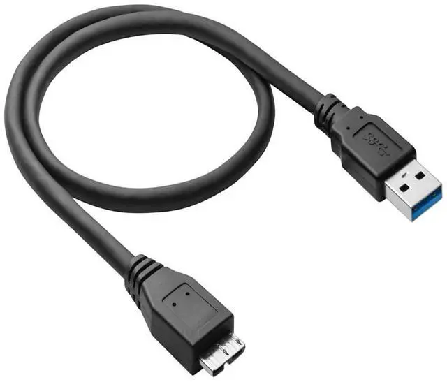 Main image of 3FT External Hard Drive Cord, Replacement USB 3.0 to Micro-B Super Speed Charge SS Cable for Western Digital WD My Passport, Seagate, Toshiba Canvio, Samsung S5/Note 3, LaCie, Maxone, Elements & More