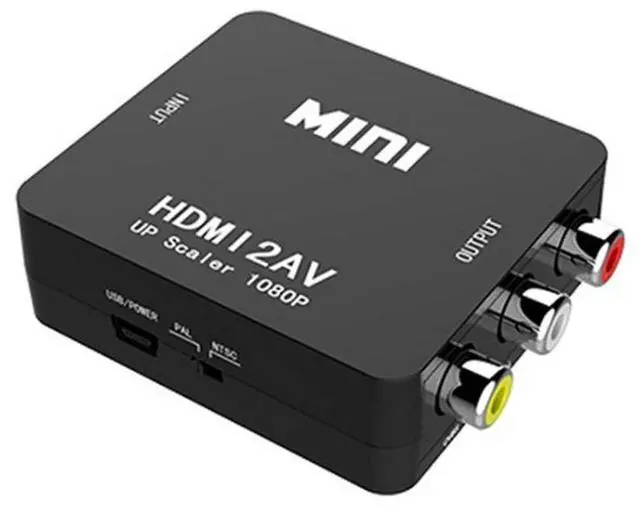 Main image of HDMI to RCA, HDMI to AV Converter 1080p 3RCA CVBs Composite Video Audio Converter Adapter Supporting PAL/NTSC for TV Stick, Roku, Chromecast, PC, Laptop, Xbox, HDTV, PS3 STBBlue-Ray DVD Player