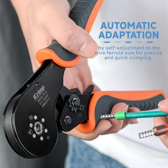 Alt view image 7 of 7 - Hexagonal Ratchet Crimper for End Sleeves and Ferrules 0.5-16mm2 AWG 20-5