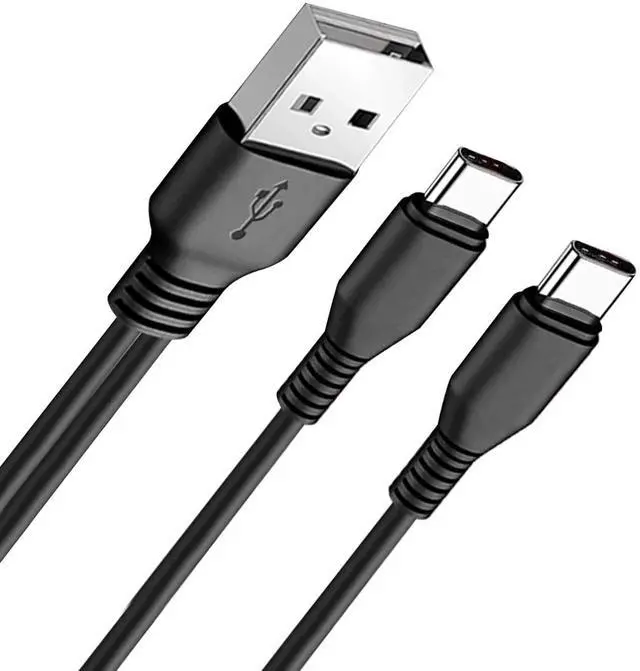 Main image of (3 FT) USB C and USB C Splitter Cable 2 in 1 Type A to Type C Charging Cord