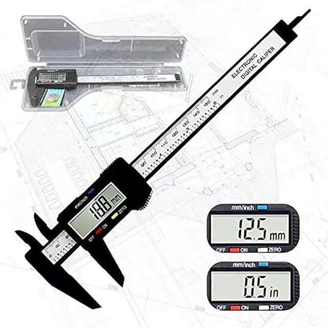 Main image of Digital Calipers,Electronic Digital Calipers,LCD Screen displays 0-6"Caliper Measuring Tool,inch and Millimeter Conversion, Suitable for Jewelry Measurement and 3D Printing