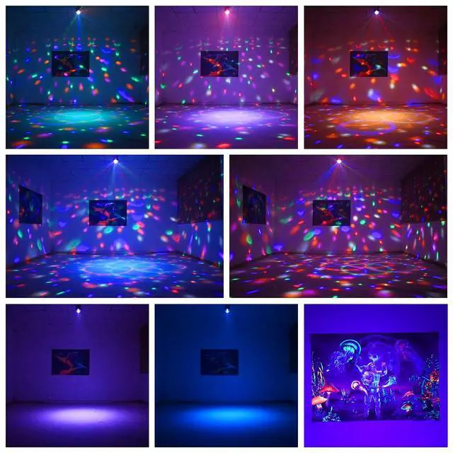 Alt view image 2 of 6 - Disco Ball Party Lights Sound Activated Strobe DJ Stage Lighting for Indoor Room Outdoor Dance Floor Parties Birthday Rave Home Karaoke Halloween Christmas Wedding Show Bar Club Decorations