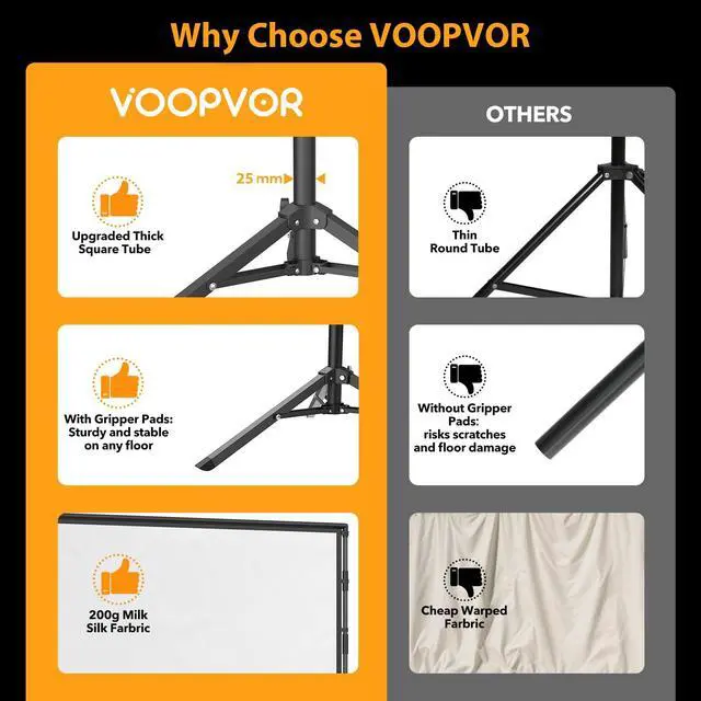 Alt view image 5 of 7 - Outdoor Projector Screen with Stand: 120 inch Portable Projector Screen Indoor - Upgraded Movie Screen 16:9 4K HD - Wrinkle-Free Lightweight Projection Screen with Carry Bag for Backyard Night