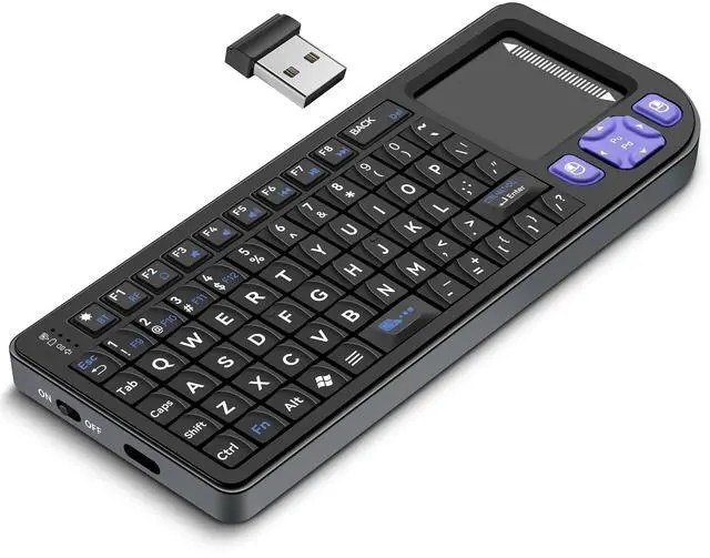 Main image of All-in-One Mini Keyboard with Touchpad, a Sturdy Aluminum Frame. Rechargeable & Portable. Seamless Connectivity with iPad, Mac, and PC. The Perfect Companion for Smart Home, IT Tech & Field Service.