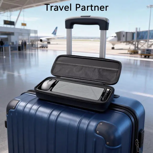 Alt view image 3 of 7 - Foldable Keyboard and Mouse, Folding Wireless Bluetooth Keyboard and Mouse Combo Portable Travel Keyboard with Touchpad and Holster Stand for Business Travel Compatible Mac Laptop iPad Tablet