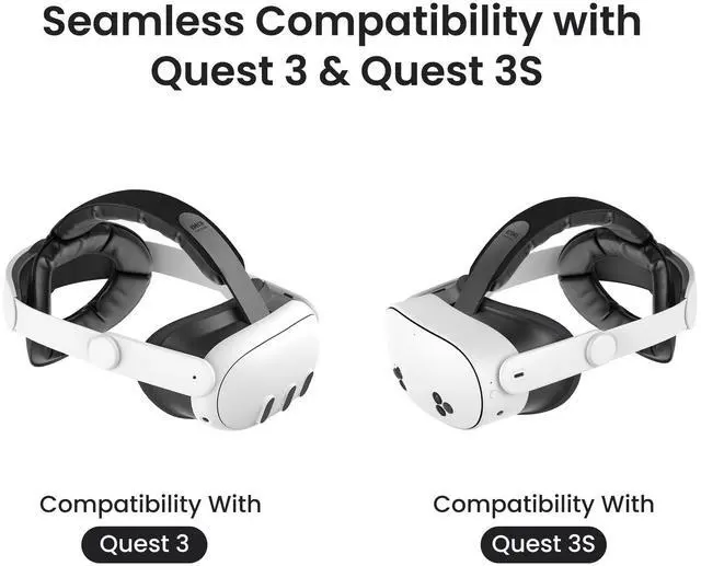 Alt view image 5 of 7 - K4 Head Strap, VR Headset Accessories for Meta Oculus Quest 3/3S, Non-Battery & Enhanced Support & Adjustable & Comfort Strap Gift for Kids and Adults