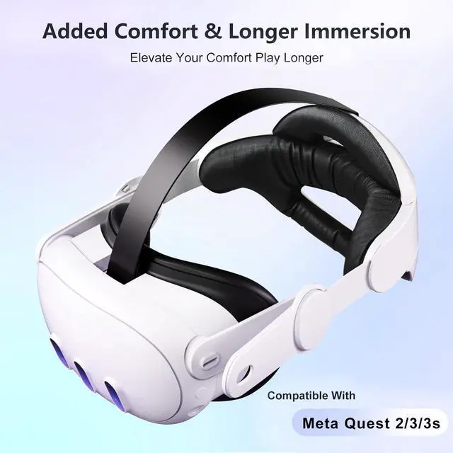 Alt view image 2 of 7 - Head Strap for Meta Oculus Quest 2/3/3s, 3-in-1 Adjustable Halo Headband, Replacement for Elite Strap, Enhanced Comfort Gaming Immersion VR Accessories Compatible with Oculus/Meta Quest 2/3/3s