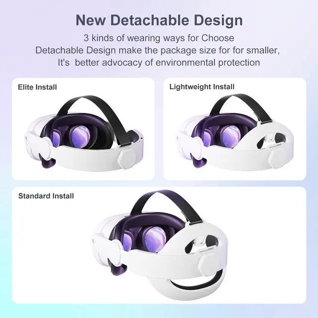 Alt view image 5 of 7 - Head Strap for Meta Oculus Quest 2/3/3s, 3-in-1 Adjustable Halo Headband, Replacement for Elite Strap, Enhanced Comfort Gaming Immersion VR Accessories Compatible with Oculus/Meta Quest 2/3/3s