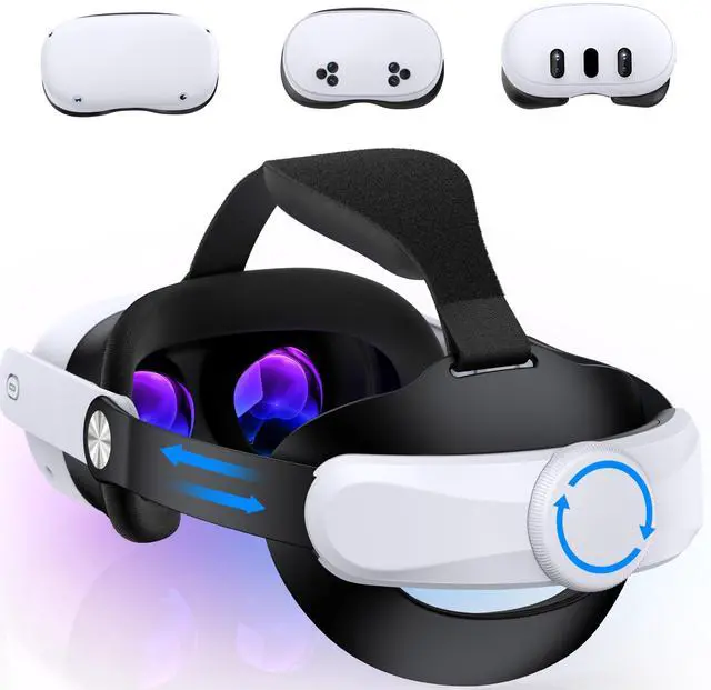 Main image of for Meta Quest 3S/Quest 3/Quest 2 Head Strap with Upgraded Soft Cushion Pad Adjustable Comfortable Lightweight VR Headset Strap, VR Accessories Enhanced Support, Elite Strap Replacement