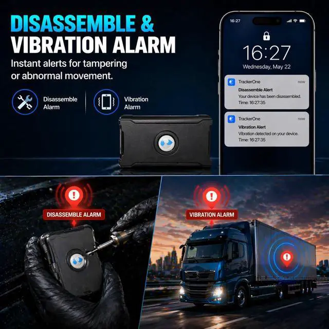 Alt view image 5 of 7 - GPS Tracker for Vehicles Cars with Long Battery Life up to 90 Days, Strong Magnet, Unlimited Range, Geo-Fence, 4G Real Time Car Tracker Device Hidden Vehicle Tracking, Subscription Needed